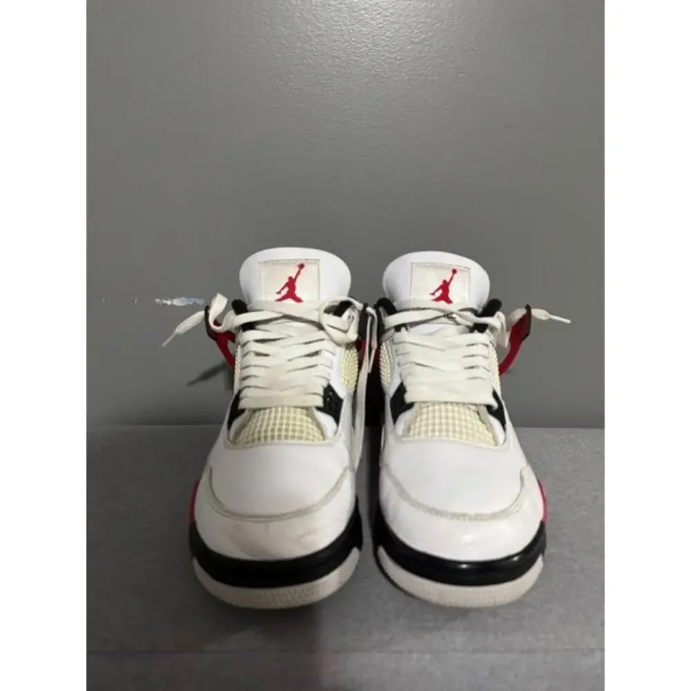 Air Jordan 4 Retro 'Red Cement' Men's Size 12 Pre-owned Sneakers DH6927-161